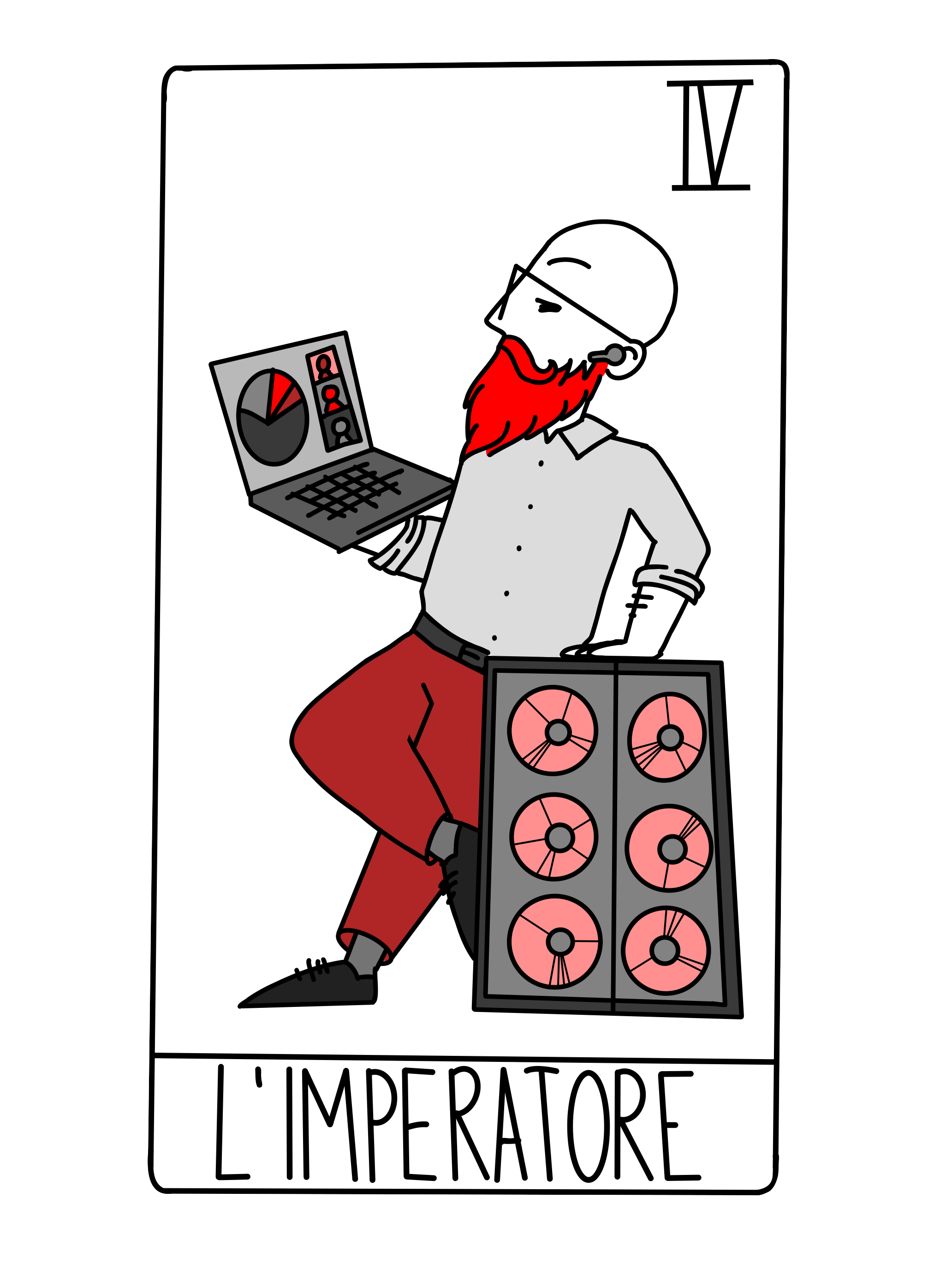 Carta dei tarocchi 'L'imperatore'