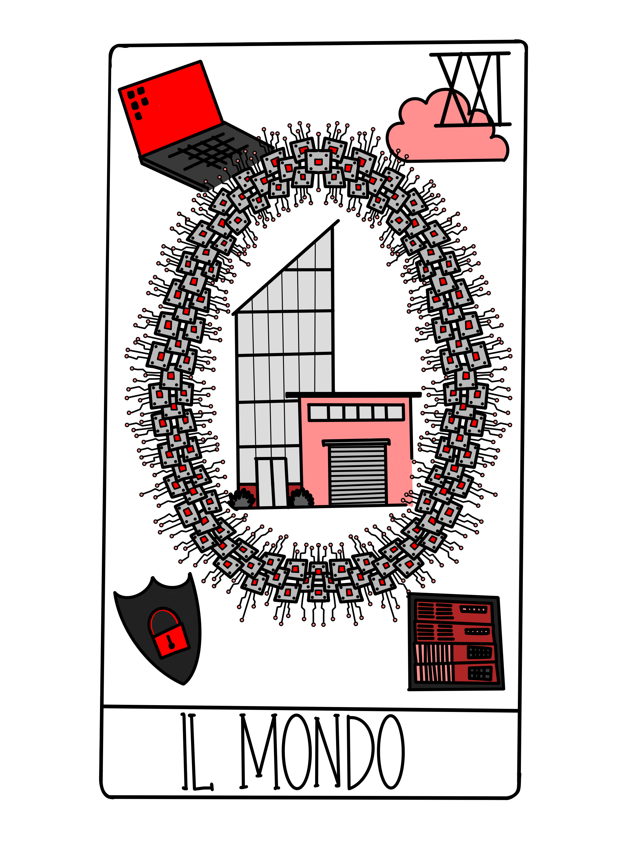 Carta dei tarocchi 'Il mondo'