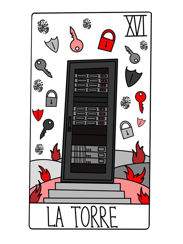 Carta dei tarocchi 'La Torre'